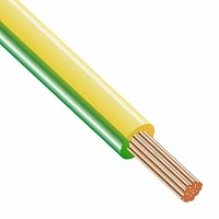 Провод ПуВ (ПВ-1) 10 мм² желто-зеленый